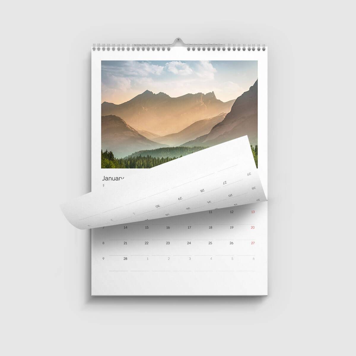 Calendario de Pared con Espiral Afiche